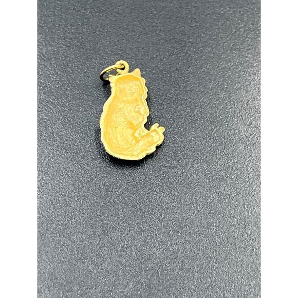 14k Yellow Gold Long Hair Domestic Cat Pet Animal Lover Whimsical Pendant - Picture 12 of 12